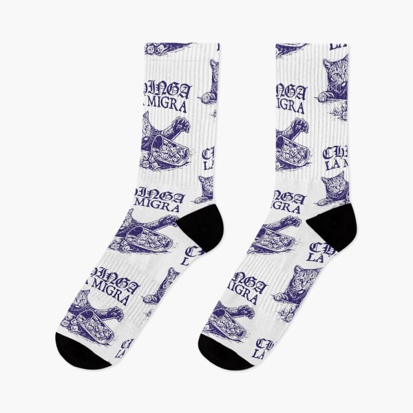 Item preview, Anti ICE Pro Immigration Chinga La Migra Funny Cat Political Meme designed and sold by RandyHaskins.