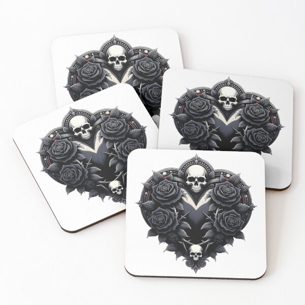 Item preview, Dark Gothic Skull Rose Heart designed and sold by Jagruti_Artzone.