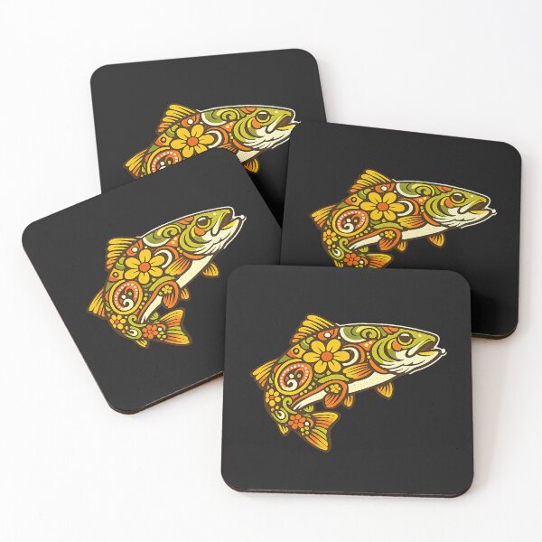 Item preview, Boho Floral Fish Folk Art designed and sold by EimSol.