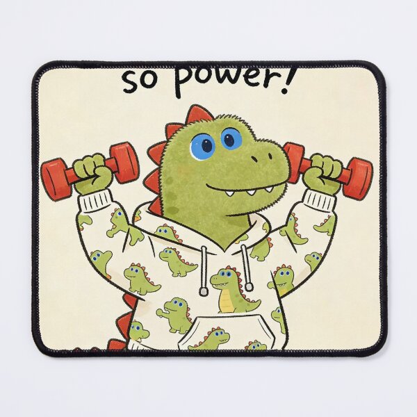 Item preview, So Power! Gym Dino in Dino Hoodie | Cute Fitness Kids Design designed and sold by PrintStichCo.