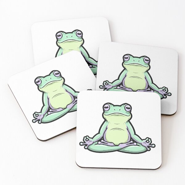 Item preview, Frog Meditating Illustration – Relaxed Zen Frog Art designed and sold by PrithviApparels.