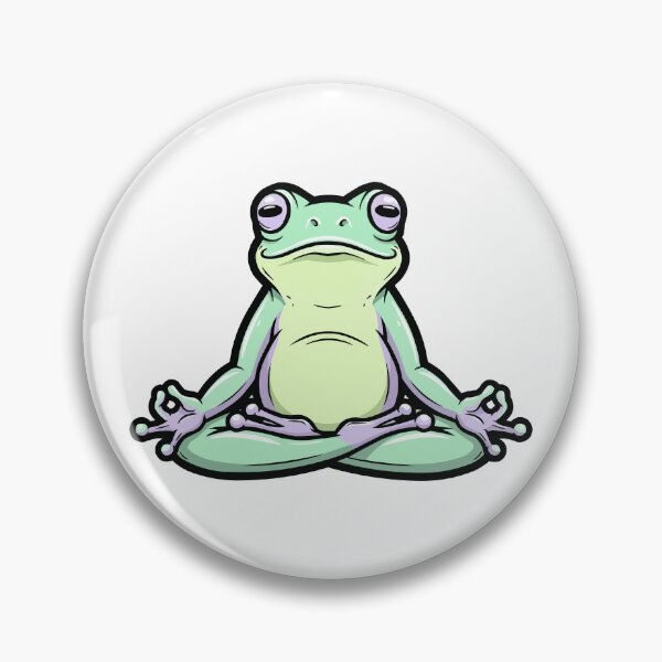 Item preview, Frog Meditating Illustration – Relaxed Zen Frog Art designed and sold by PrithviApparels.