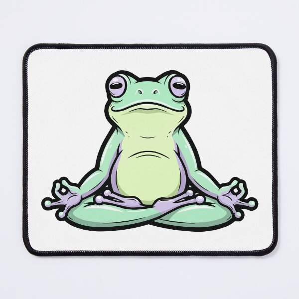 Item preview, Frog Meditating Illustration – Relaxed Zen Frog Art designed and sold by PrithviApparels.