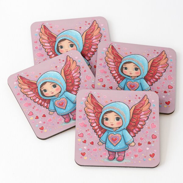 Item preview, Toddler Angel of Love with wings wearing a hoodie celebrating Valentines Day designed and sold by Colin Bentham.