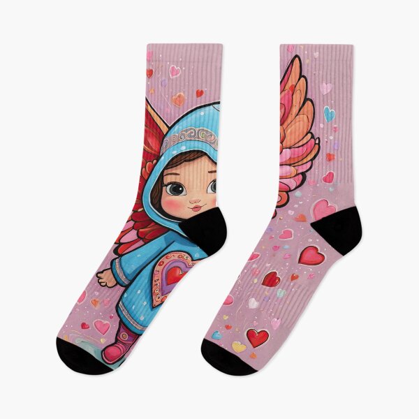 Item preview, Toddler Angel of Love with wings wearing a hoodie celebrating Valentines Day designed and sold by Colin Bentham.