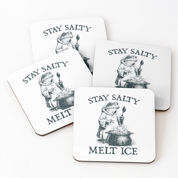 Item preview, Frog Stay Salty Melt ICE | Funny Frog Protest Meme | Political Ice Out Pro Immigration designed and sold by RandyHaskins.