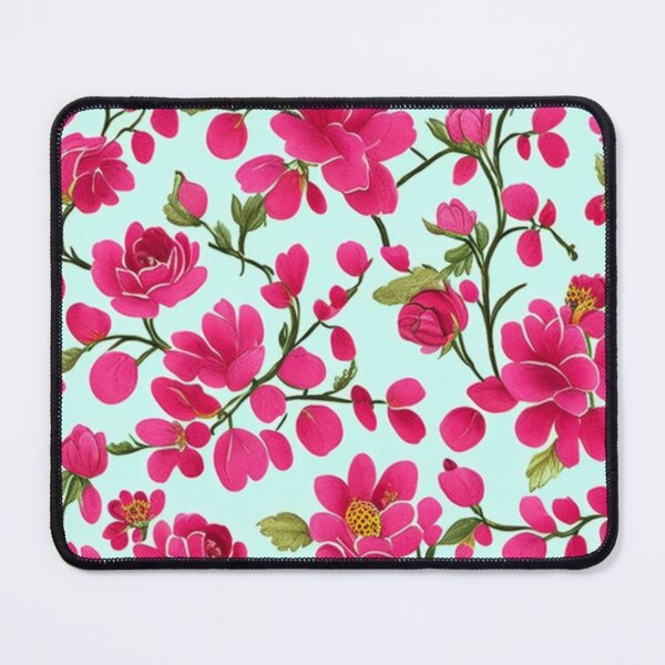 Item preview, Pink flowering tree pattern pink peonies pink cherry blossoms pink rose art pattern designed and sold by hollycooper.