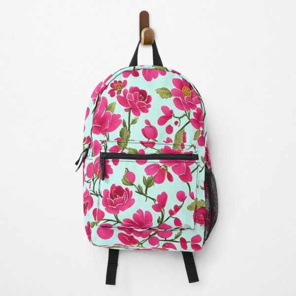 Item preview, Pink flowering tree pattern pink peonies pink cherry blossoms pink rose art pattern designed and sold by hollycooper.