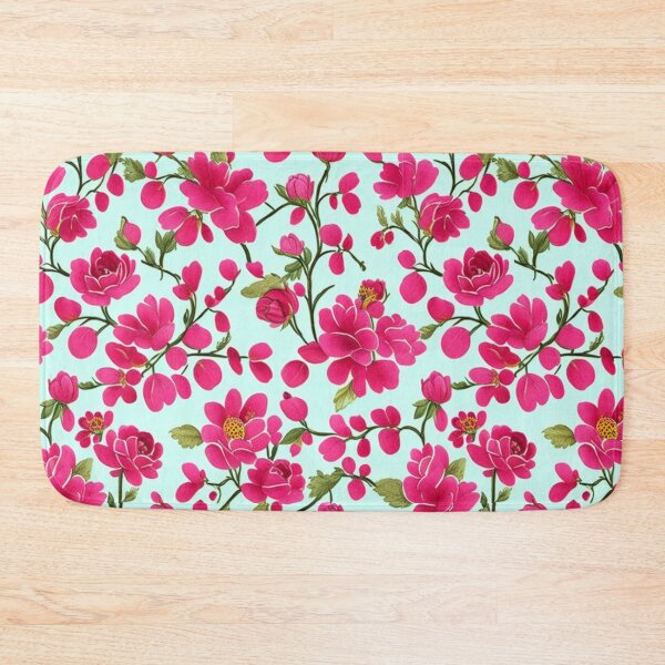 Item preview, Pink flowering tree pattern pink peonies pink cherry blossoms pink rose art pattern designed and sold by hollycooper.