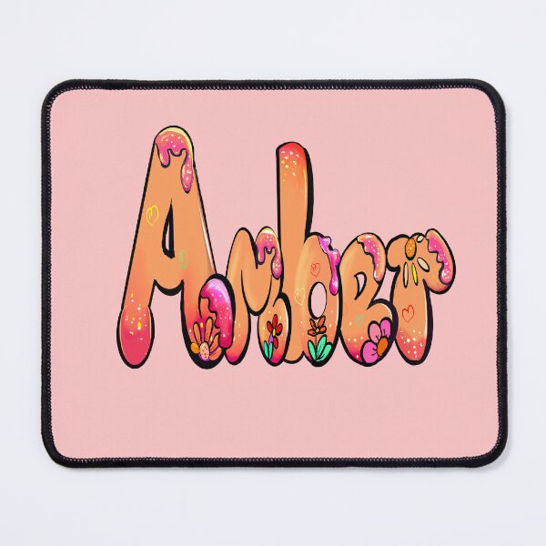 Item preview, Amber Name in orange personalized gifts for women and girls - custom personalised Amber designed and sold by Artonmytee.