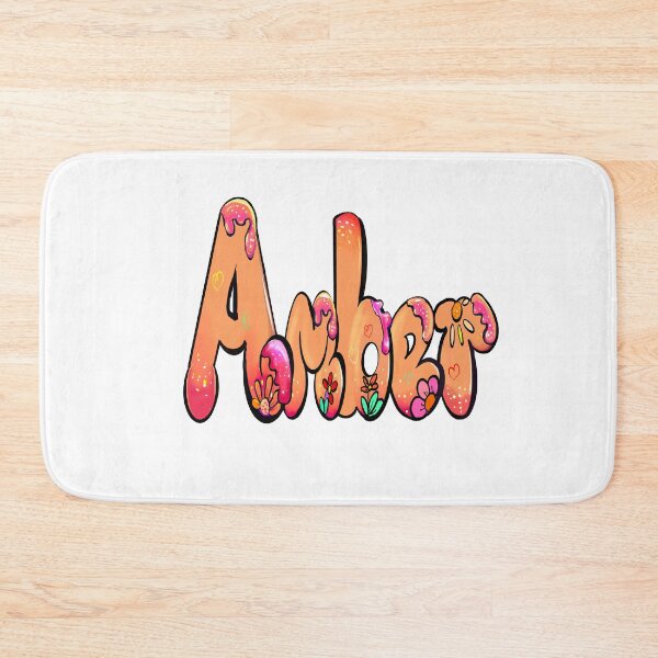 Item preview, Amber Name in orange personalized gifts for women and girls - custom personalised Amber designed and sold by Artonmytee.