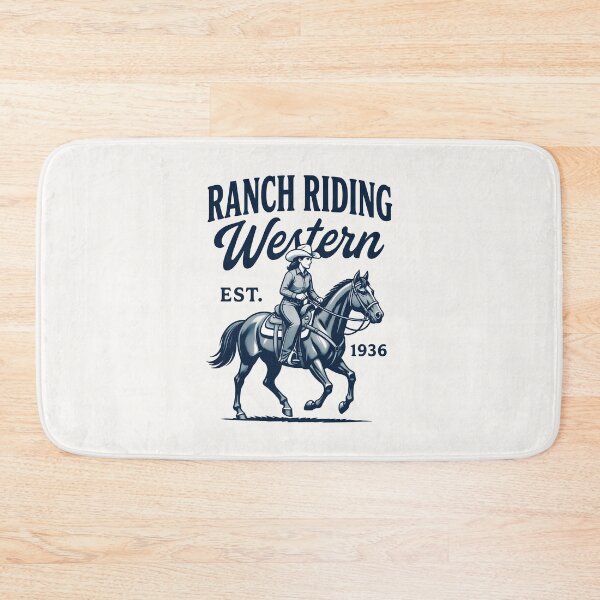 Item preview, Vintage Ranch Riding Western EST 1936 - Cowgirl Equestrian Art designed and sold by SplashTastic.