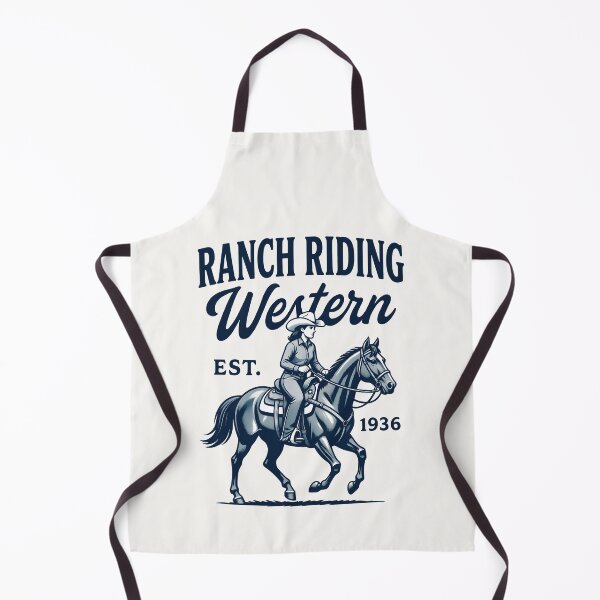 Item preview, Vintage Ranch Riding Western EST 1936 - Cowgirl Equestrian Art designed and sold by SplashTastic.