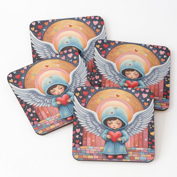 Item preview, Toddler Angel of Love with wings wearing a hoodie celebrating Valentines Day designed and sold by Colin Bentham.