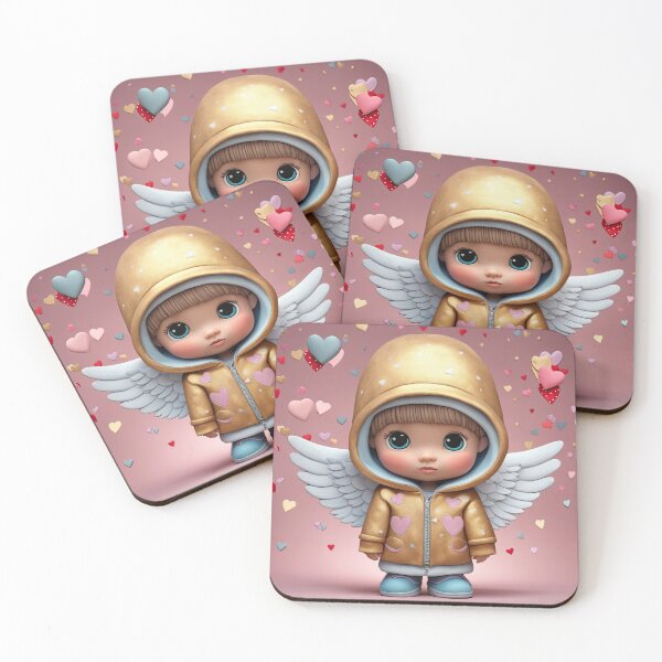 Item preview, Toddler Angel of Love with wings wearing a hoodie celebrating Valentines Day designed and sold by Colin Bentham.