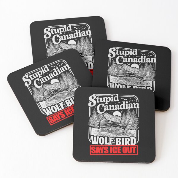 Item preview, Vintage Stupid Canadian Wolf Bird Loon Anti Ice | Abolish ICE Funny Loon Meme designed and sold by RandyHaskins.