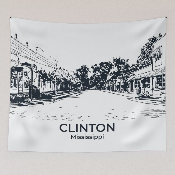 Item preview, Clinton - Mississippi designed and sold by Lakeric Cityscapes.