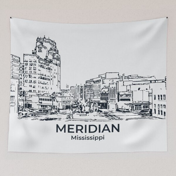 Item preview, Meridian - Mississippi designed and sold by Lakeric Cityscapes.
