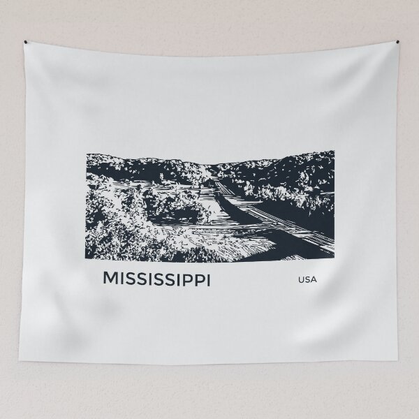 Artikelvorschau, Mississippi USA entworfen und verkauft von Lakeric Cityscapes.