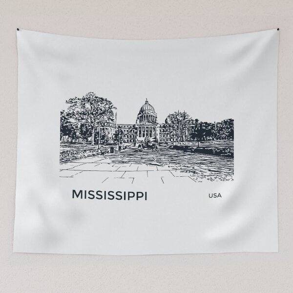 Artikelvorschau, Mississippi-Staat USA entworfen und verkauft von Lakeric Cityscapes.