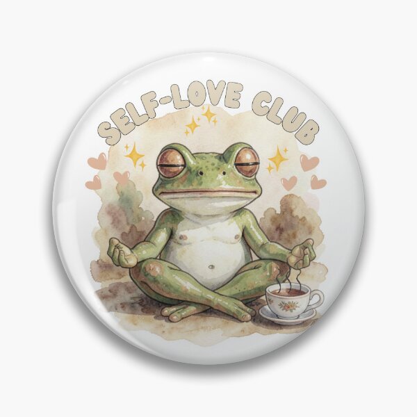 Item preview, Frog meditation Self-love Club designed and sold by Frogs&Waters.
