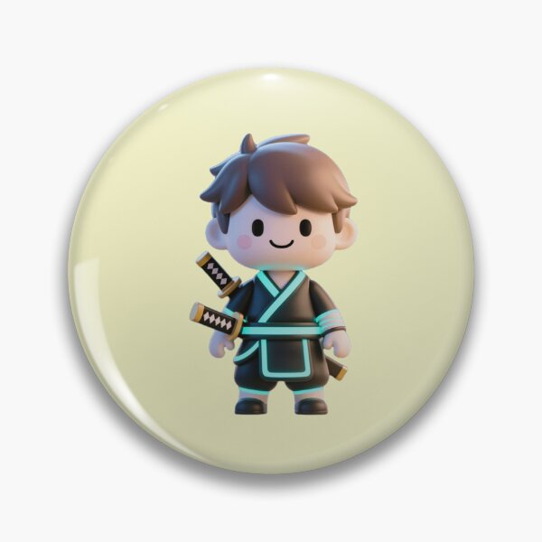 Item preview, Cute 3D Blocky Ninja - Stealth Shinobi Hero designed and sold by WhimsyBits.