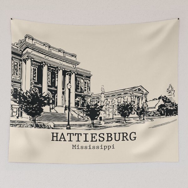 Item preview, Hattiesburg - Mississippi designed and sold by Lakeric Cityscapes.