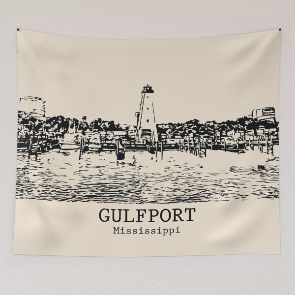 Item preview, Gulfport - Mississippi designed and sold by Lakeric Cityscapes.