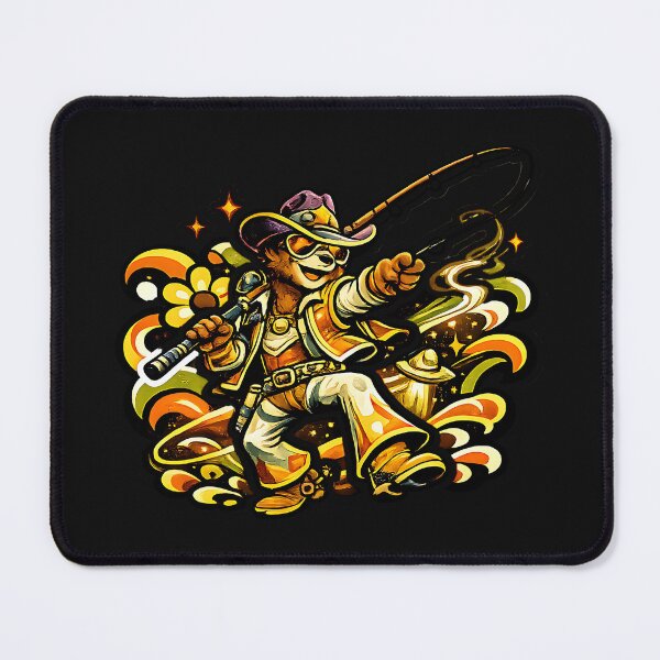 Item preview, Retro Space Cowboy Fishing Hero designed and sold by EimSol.