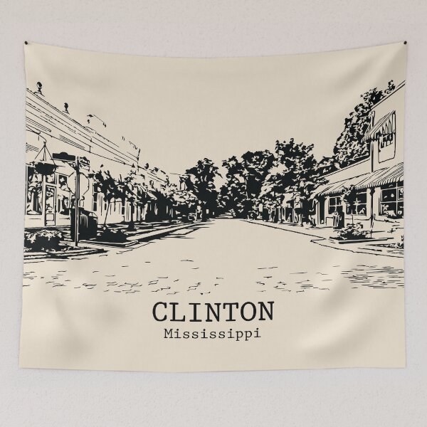 Item preview, Clinton - Mississippi designed and sold by Lakeric Cityscapes.