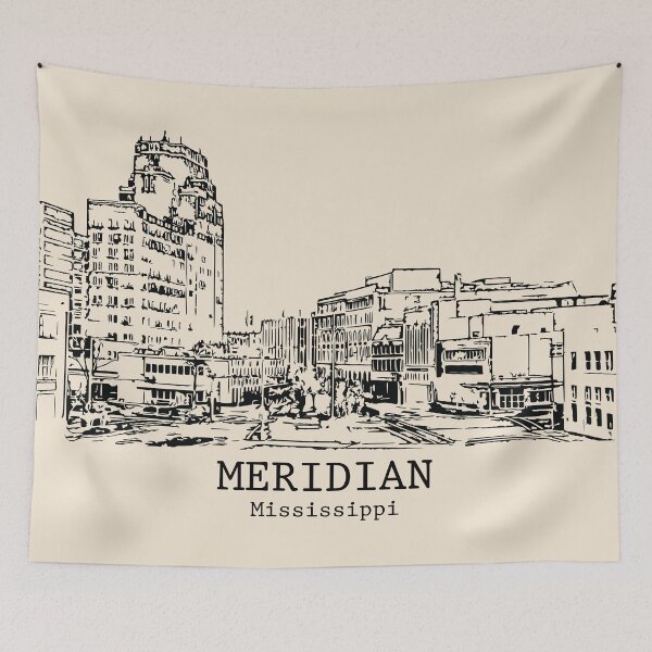 Item preview, Meridian - Mississippi designed and sold by Lakeric Cityscapes.