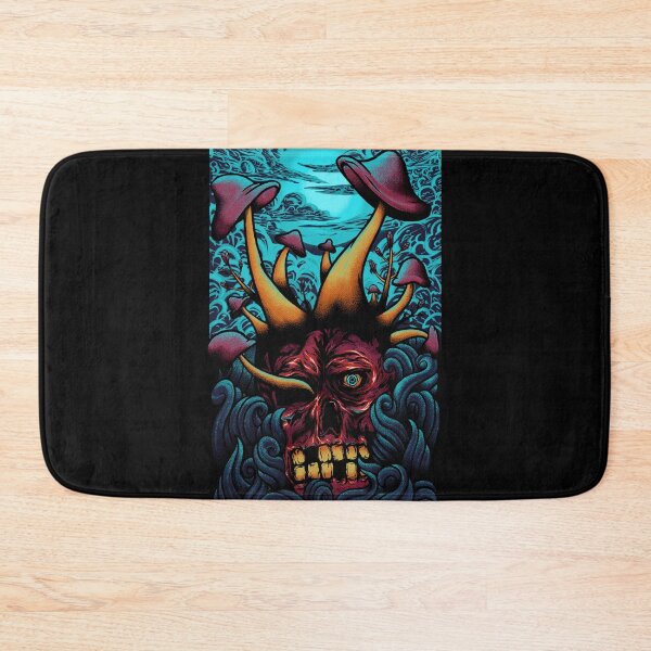 Item preview, Mushroom Mindscape – Psychedelic Skull Rising Through Waves designed and sold by Neon Chaos Studio.
