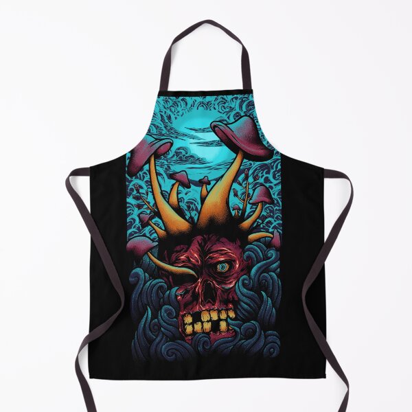 Item preview, Mushroom Mindscape – Psychedelic Skull Rising Through Waves designed and sold by Neon Chaos Studio.