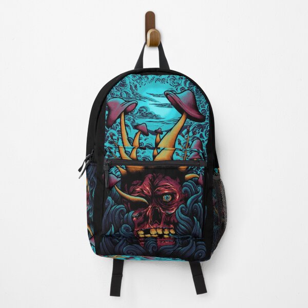 Item preview, Mushroom Mindscape – Psychedelic Skull Rising Through Waves designed and sold by Neon Chaos Studio.