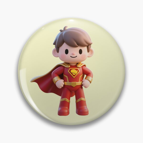 Item preview, Cute 3D Blocky Superhero - Red Cape Crusader designed and sold by WhimsyBits.