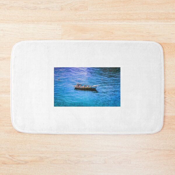Item preview, Boat in the deep blue sea. Medina Beach, Sucre, Venezuela designed and sold by HenrryRamirez.
