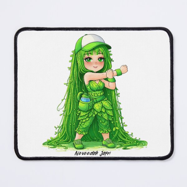 Item preview, Neveedah Jafri Character green moss leaves grass girl exercise designed and sold by NeveedahJafri.