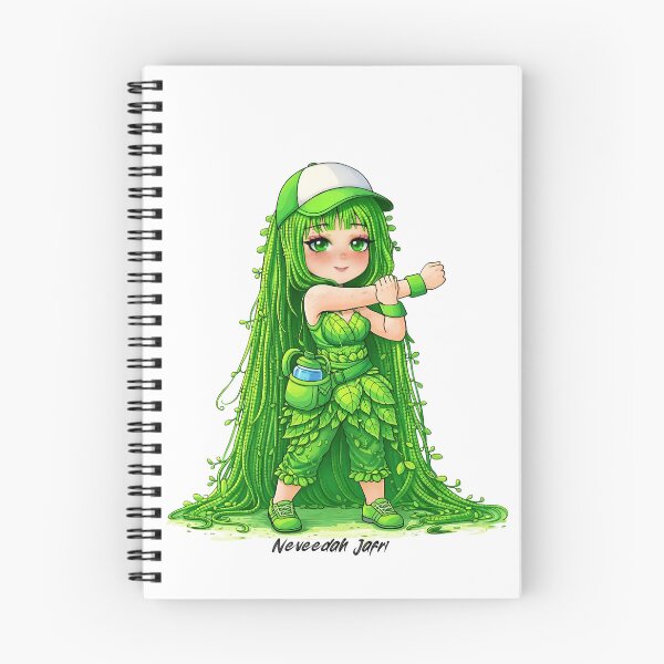 Item preview, Neveedah Jafri Character green moss leaves grass girl exercise designed and sold by NeveedahJafri.