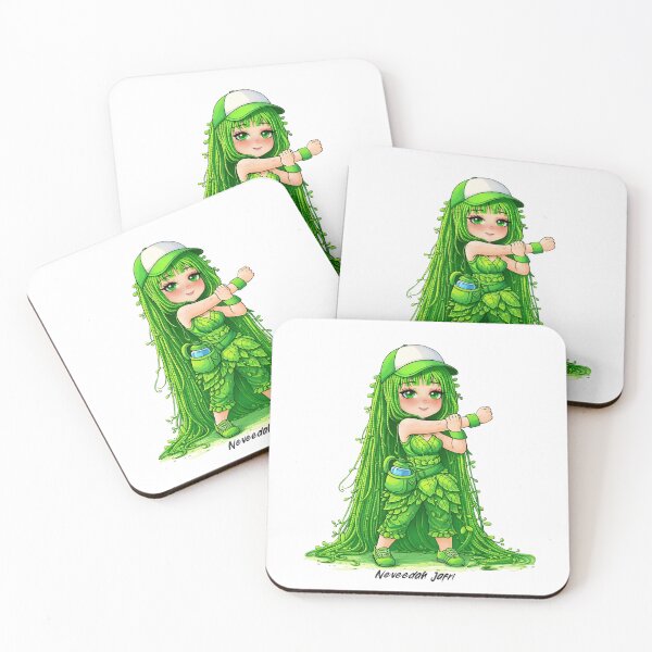 Item preview, Neveedah Jafri Character green moss leaves grass girl exercise designed and sold by NeveedahJafri.