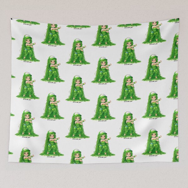 Item preview, Neveedah Jafri Character green moss leaves grass girl exercise designed and sold by NeveedahJafri.