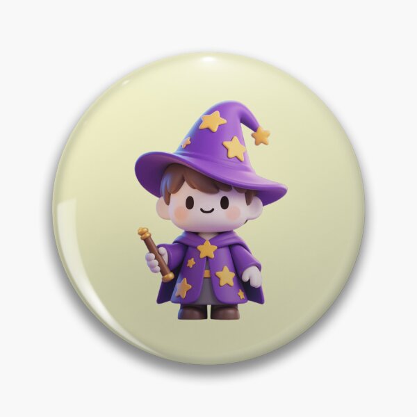 Item preview, Cute 3D Blocky Wizard - Magic Star Mage designed and sold by WhimsyBits.