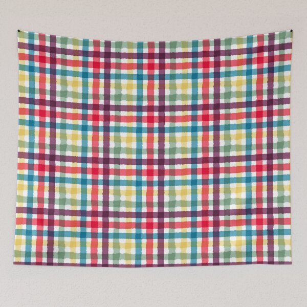 Item preview, Colorful Whimsical Plaid Watercolor Pattern designed and sold by sasyall.