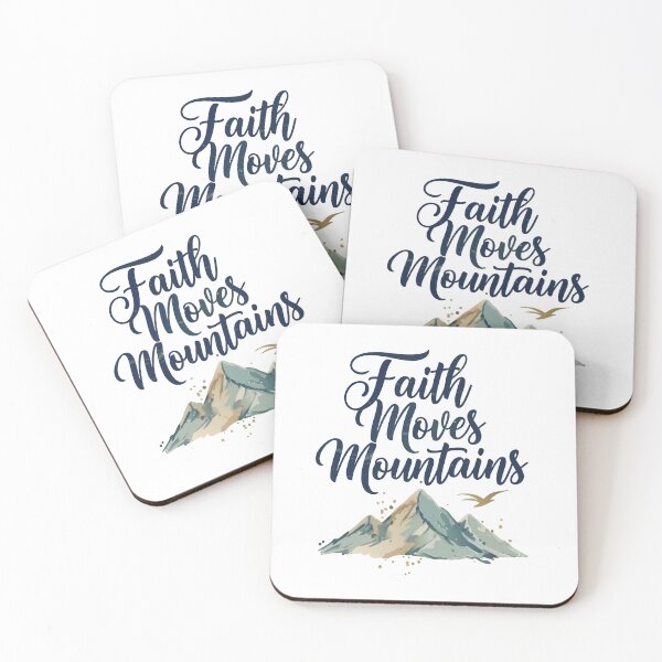Item preview, Faith Moves Mountains Christian Shirt and Sticker– Bible Verse Faith Quote Design designed and sold by Billium Halder.