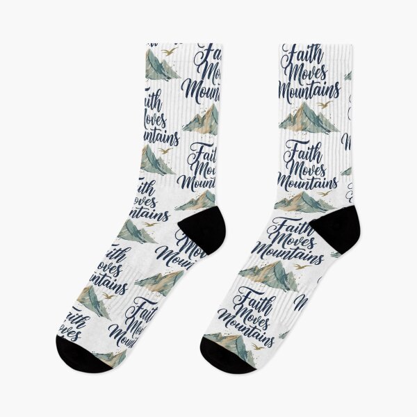 Item preview, Faith Moves Mountains Christian Shirt and Sticker– Bible Verse Faith Quote Design designed and sold by Billium Halder.