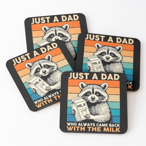 Item preview, Just A Dad Who Always Came Back With The Milk Raccoon Fathers Day designed and sold by pansak.