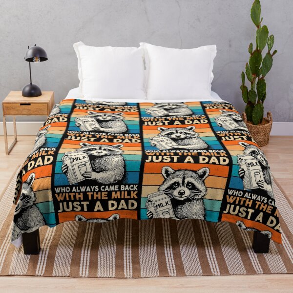 Item preview, Just A Dad Who Always Came Back With The Milk Raccoon Fathers Day designed and sold by pansak.