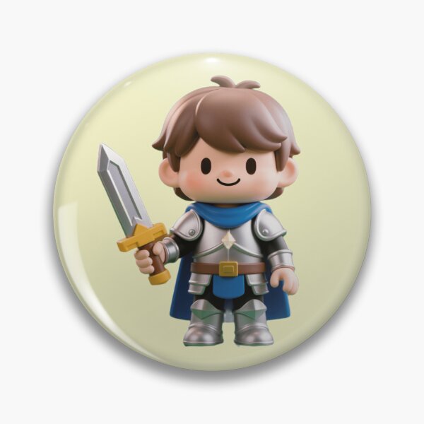 Item preview, Cute 3D Blocky Knight Hero - Sword and Armor designed and sold by WhimsyBits.