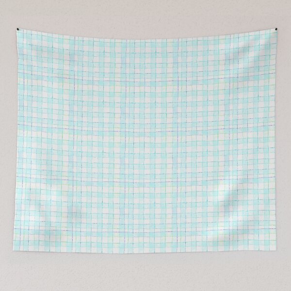 Item preview, Light Blue Whimsical Watercolor Plaid Pattern designed and sold by sasyall.