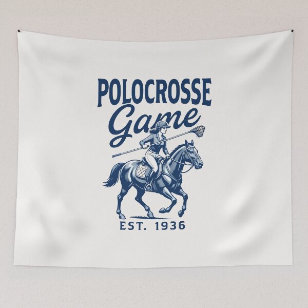 Item preview, Vintage Polocrosse Game EST 1936 - Equestrian Sports Art designed and sold by SplashTastic.