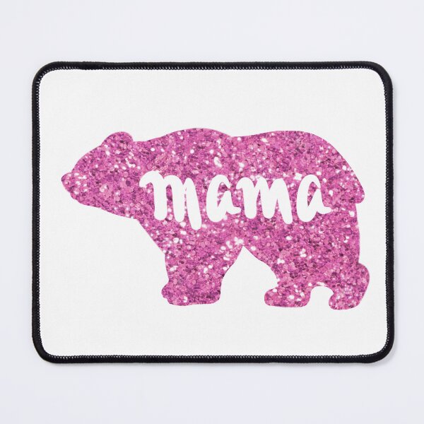 Item preview, Sparkling pink glitter mama bear graphic, pink  bear designed and sold by hollycooper.